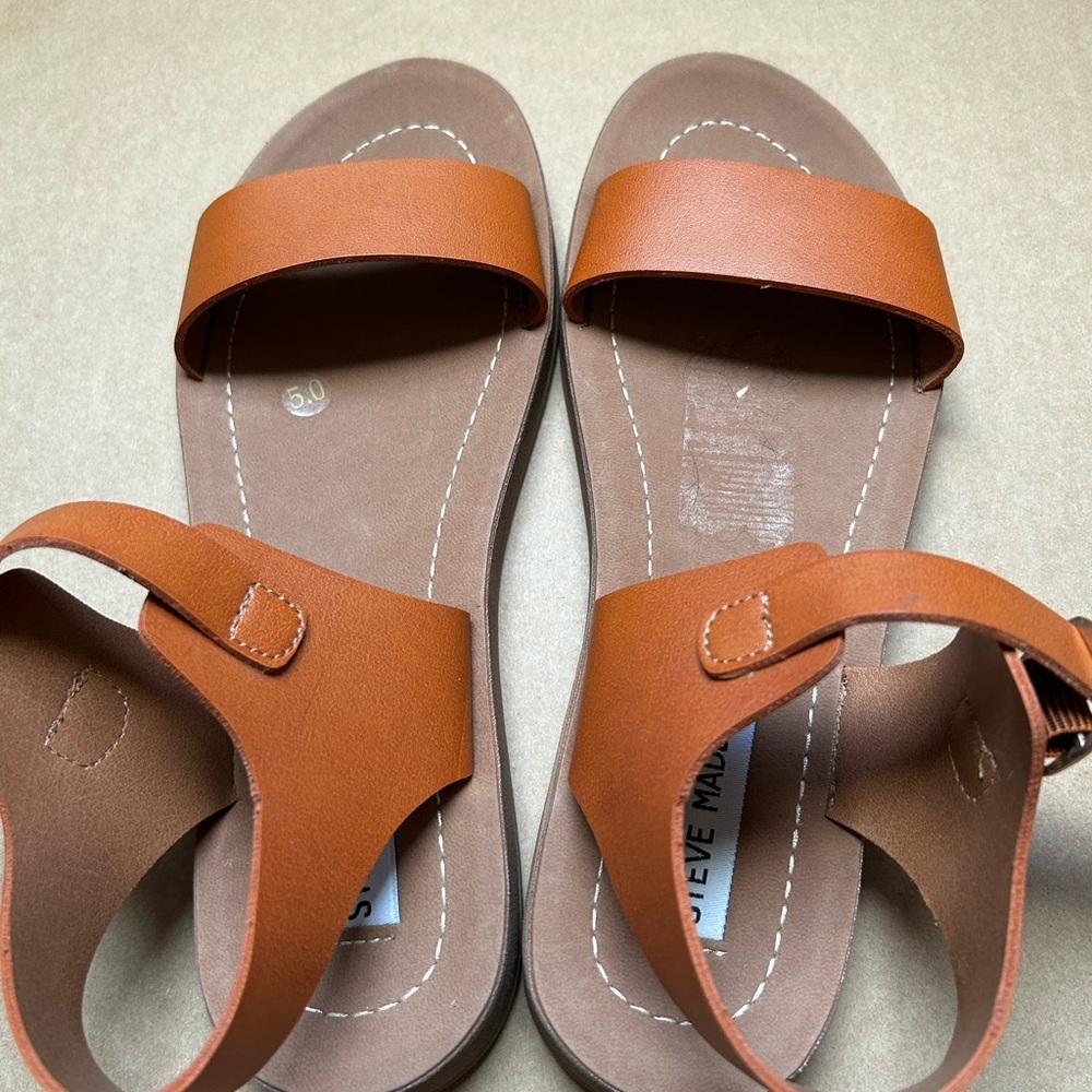 Steve Madden Brown Leather Sandals